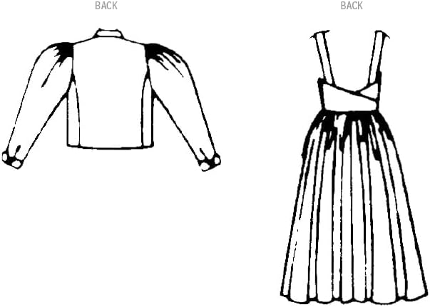 McCall's M8464K5 Vintage 1980's Misses' and Miss Petite Lined Jacket and Dress Sewing Pattern Packet by Laura Ashley, Design Code M8464, Sizes 8-10-12-14-16