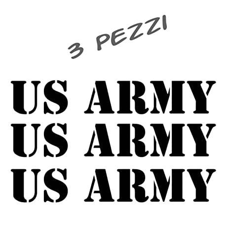 LWEDLW - Adhesivo militar de 25 cm de largo, para EEUU, Army, Jeep, Renegade, Suzuki, todoterreno, 4 x 4 negro mate Cover