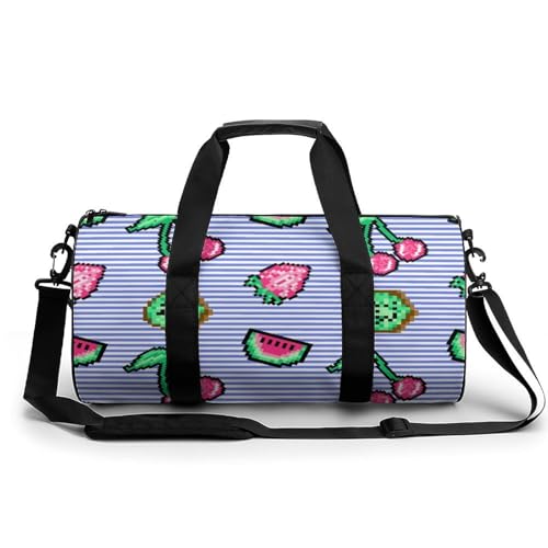 Sac de sport gym pastèque cerise - sac de voyage 45x23x23cm duffel bag