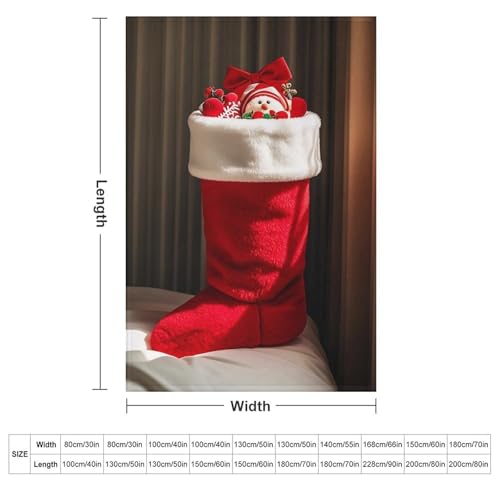 Couverture en flanelle bas de Noël plaid doux 102x152cm