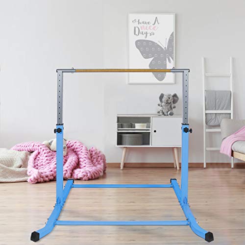 gymmatsdirect Gymnastics Junior Training Bar Pro Height Adjustable Horizontal Kip Bar for Kids Home Practice