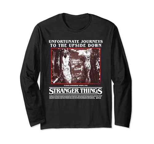 Ropa urbana clásica de ciencia ficción de terror al revés de Stranger Things Manga Larga