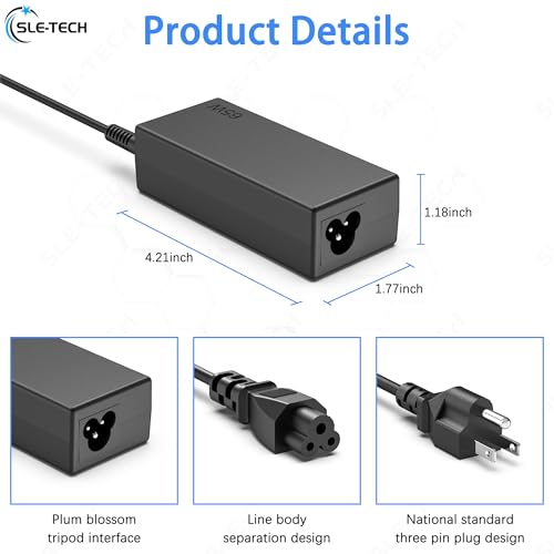 Image of 65W USB C Laptop Charger Compatible with Lenovo ThinkPad X1 Carbon Gen 6 7 8 9,T14 T15 E14 E15 L13,Yoga 7i 9i C740 C930 C940,Chromebook 100e 300e 500e c330 s330,Type C AC Adapter Power Cord