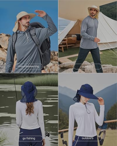 Image of Zylioo 3XL /2XL /XL /L /M UV Boonie Sun Hat,Oversize UPF Summer Hat,Quick-Dry Breathable Fishing Hat with Floppy Wide Brim