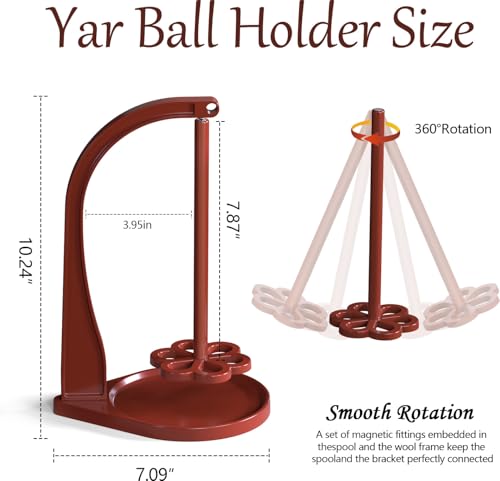 lphgfza model magnetic pendulum yarn holder for crocheting crochet yarn holder yarn storage organizer crochet gift for knitting lovers