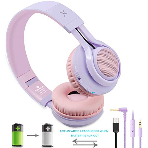 Riwbox Wt-7S&Rb-7S Kids Headphones Wireless, Bundle 2 Packs Foldable Stereo Bluetooth Headset With Mic And Volume Limited For Pc/Laptop/Tablet/Ipad #TOP5