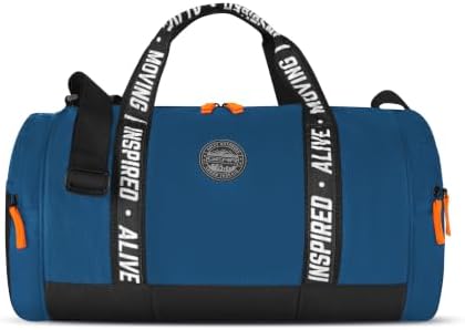 Gear Inspired Alive Moving 19"/33L Large Water Resistant Duffle Bag | Gym Bag | Travel Bag for Men/Women ( Blue )