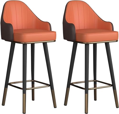 Taburetes Altos de Cocina Gris con Respaldo Marca Generic