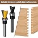 4Pcs 1/4 Inch Shank Dovetail Joint Router Bit Set, Dovetail Router Bits with Bearing Guide Dovetail Jig Bit for Woodworking Cutter Furniture Building Cabinet Making