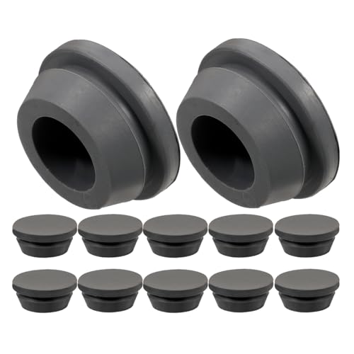 Hoement - Hoement 12Pcs Air Conditioner Drain Plug 20Mm Rubber Hole Plugs Elastic Drainage Stopper for Ac Outdoor Unit Easy Installation