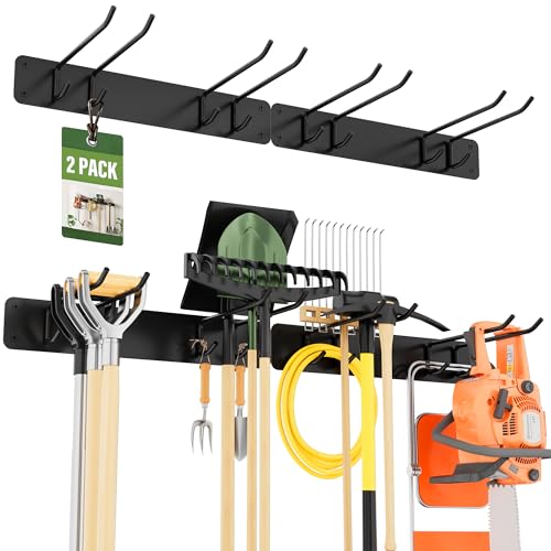 Urban Deco Étagère à outils de jardin robuste pouvant supporter 150 kg, idéale pour les ateliers de jardin et les solutions de rangement (2 panneaux)