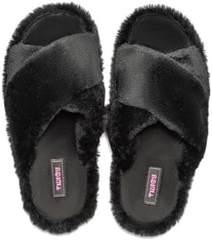 Resim Twigy Çapraz Peluş Kadın Ev Terliği Siyah 36/41 