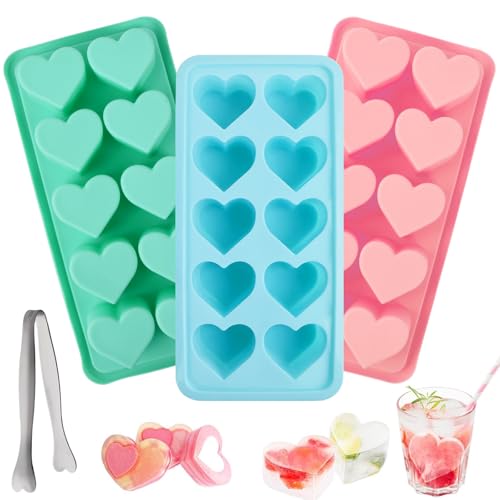 3 Stück Eiswürfelform, Eiswürfelbehälter, Eiswürfelform Silikon, Eisformen Silikon, Leicht Herauszunehmen, Geeignet für ...