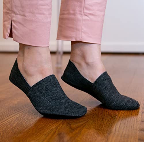 Image of No Show Cushion Lounge Slipper Sock for Women with Anti-Skid Bottom and Heel Grippers