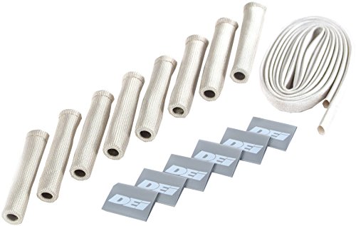 Kit de 8 protections de bougie d'allumage en fibre de verre haute performance argent