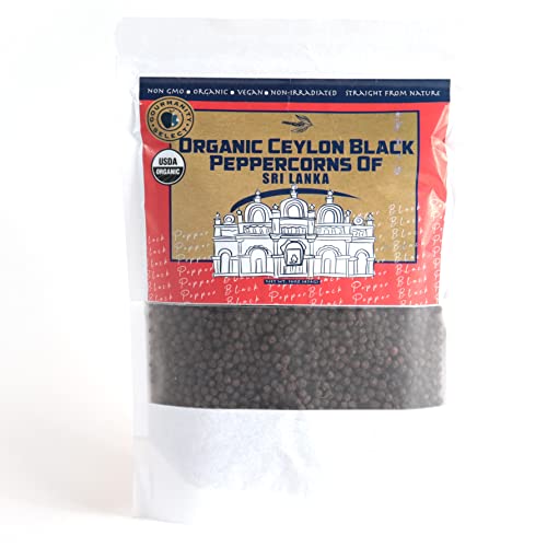Gourmanity Select Organic Black Peppercorns 1Lb, Ceylon Peppercorns For Grinders, Organic Black Pepper, Whole #TOP14