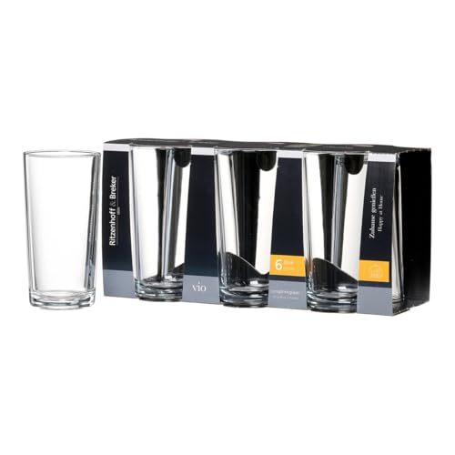 Ritzenhoff & Breker Vio Lot de 6 verres à long drink lisses 260 ml