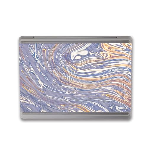 Image of MightySkins Carbon Fiber Skin Compatible with Microsoft Surface Laptop Go 3 (2023) Full Wrap Kit - Liquid Silver | Protective, Durable Textured Carbon Fiber Finish | Made in The USA