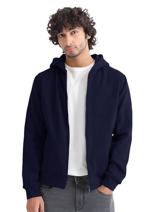 Image of DROBE Plain Chain Hooded Zipper Hoodie for Unisex
