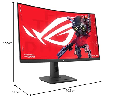 ROG Strix XG32WCMS Monitor Gaming Curvo da 32” pollici (31,5) QHD 2560x1440, 280Hz e Tempo di Risposta 1ms, Extreme Low Motion Blur Sync, USB Type-C, DisplayWidget Center, HDR, Nero - Monitor - Immagine 6