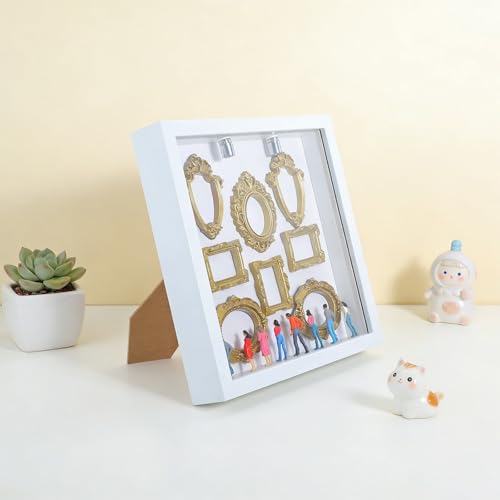 Caja de silueta de museo DIY para decoración de bodas elegantes en madera 8