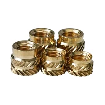 Brass Threaded Inserts, Pack of 50 Multiple Sizes Brass Hot Melt ...