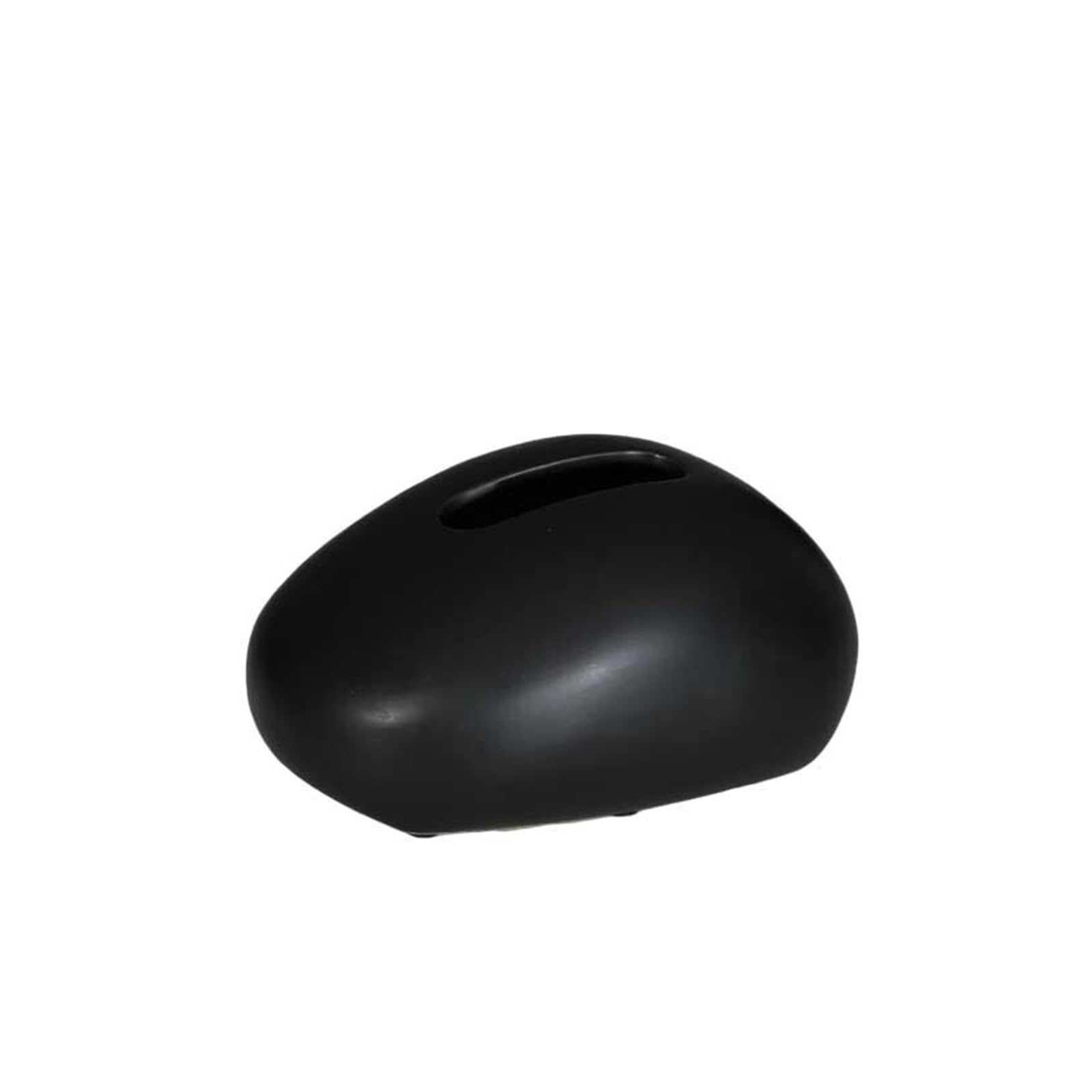 Modern Black And White Ceramic Tissue Box Living Room Coffee Table Ornament Napkin Creative Decoration(Black)