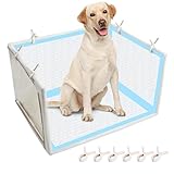 Katzentoilette für Hunde, wasserdicht, mit Erhöhungen, faltbar, auslaufsicher, mit 6 Clips | für...