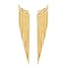 Gold Plated Tassel Dangle Earrings for Women Vintage Chunky Large Long Fringe Chain Drop Earrings Modern Chandelier Earrings 70S Indian Ear Jewelry(Gold1)