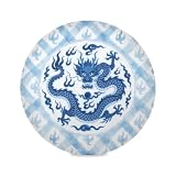 Auspicious Dragon Porcelain placemats for Round Dinner Table Vinyl Reusable placemat tapetes para mesa de sala 15.4x15.4in Set of 6