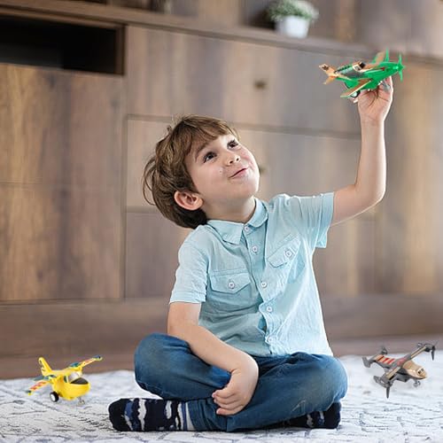 UXRPTU Pull-Back Airplane Toy Boys Plane Playset for Toddlers 3-5 Variety Pack of Helicopters Stealth Bombers Fighter Jets Aircraft Planes for Kids Toddlers Great Party Favors for Kids - Image 5