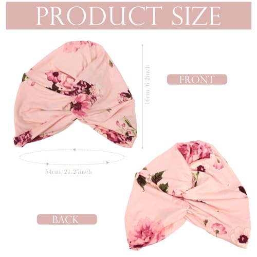 XEPST 2 Pieces Printed Turbans for Women, Soft Pre Tied Knot Turban Head Wraps Chemo Headwear3