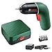 Price comparison product image Bosch IXO cordless screwdriver set (6th generation, green, with IXO angle and IXO eccentric attachments, infinitely variable speed control, rechargeable via micro USB cable