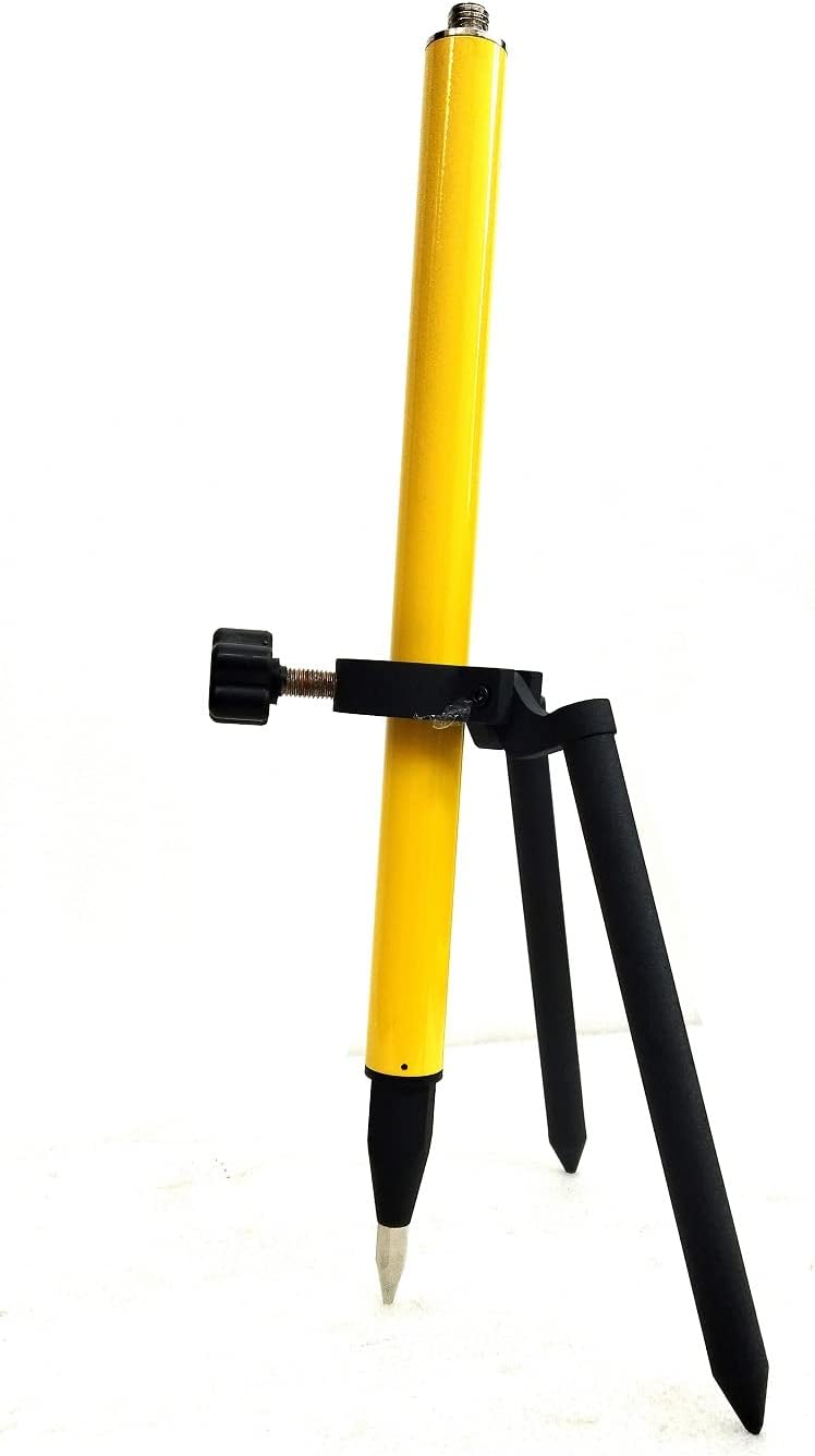 Mini Prism Bipod, Aluminum 10" Legs Mini Bipod Accepts Prism Pole Survey Pole OR Surveying Prism & Prism Rod