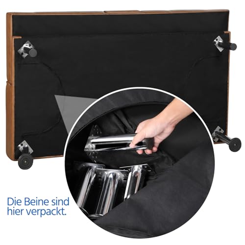 Yaheetech 3er-Sofa Schlafsofa Couch mit Tassenhalter Gästebett, Rückenlehne neigbar 105°/140°/180°, 167 x 81,5 x 75 cm, 350 KG belastbar, braun Kunstleder – Bild 6