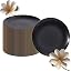 Black and Gold Frosted Plastic Dessert Plates