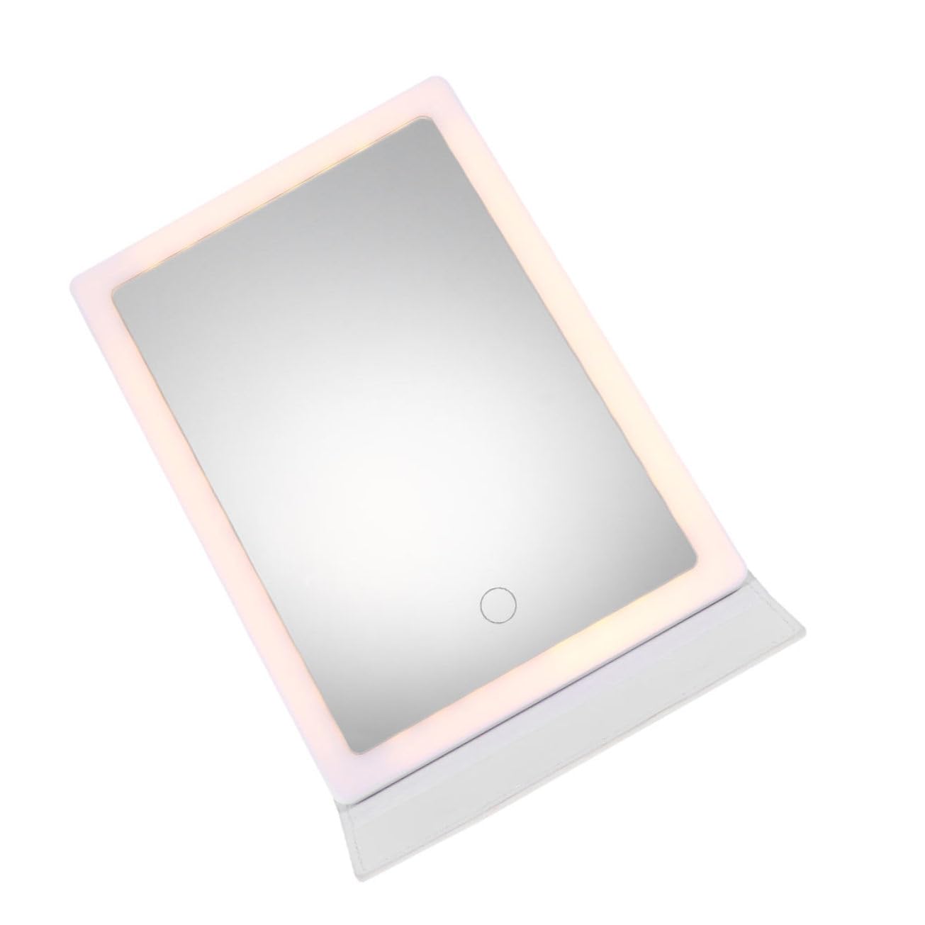 Miroir de maquillage pliable LED blanc pour éviter les erreurs de teint