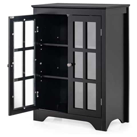 Multigot Black Bathroom Floor Cabinet Cover