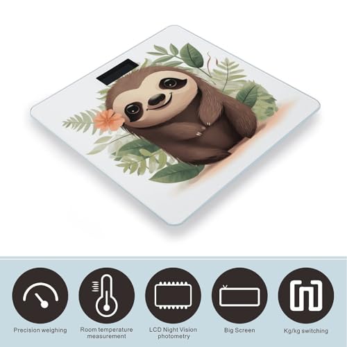 Báscula Digital para Baño con LCD Alta Precisión y Plataforma de Vidrio miniatura 3