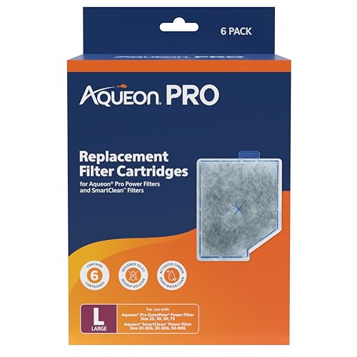 Genuine EcoRenew Filter Cartridges, for Freshwater and Saltwater Aquariums, Large, 6-Pack