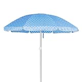  Sombrilla de Playa Parasol de Aluminio Azul de 200 cm - LOLAhome