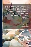 collezionismo fumetti topolino  Breve Ragguaglio Delle Collezzioni Sacre Alle Glorie Patrie Ed Alle Belle Arti Presso L\'avv. Antonio Piazza Di Padova