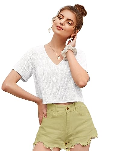 Image of Zilcon Bricks Womens Fashion Crop top for Woman Casual Short Sleeve Shirts for Woman | Women Fashion | Formal Shirts for Women