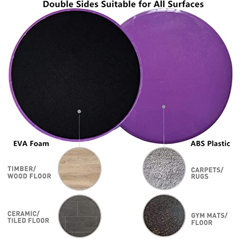 Fitness-Exercise-Core-SlidersWorkout-Equipment-at-HomeDouble-Sided-Gilder-Strength-Slides-Discs-Work-Smoothly-on-Any-Surface-Perfect-for-Stretch-Strength-Abdominal-Core-Exercise-Set-of-2