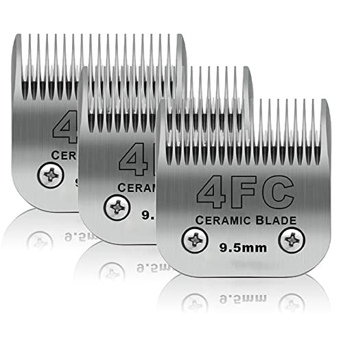 4FC Dog Grooming Ceramic Blades Compatible with Andis Oster A5 Wahl KM10