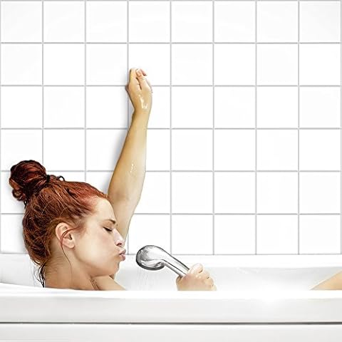 PrintYourHome Fliesenaufkleber für Küche und Bad | einfarbig weiß matt Cover