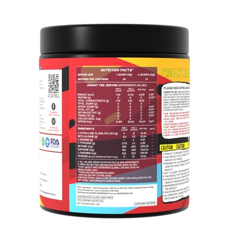Image of Gayor Essentials Pre Gayor Black (Cola, 286g, 26 Servings) | Advanced Pre-Workout, 200mg L-Theanine,300mg Caffeine, 8g Citrulline Malate, Piperine, black pepper extract