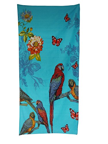 P.K. Textilien Strandtuch Papagei Badetuch 75x150cm Ferien Meer Cover