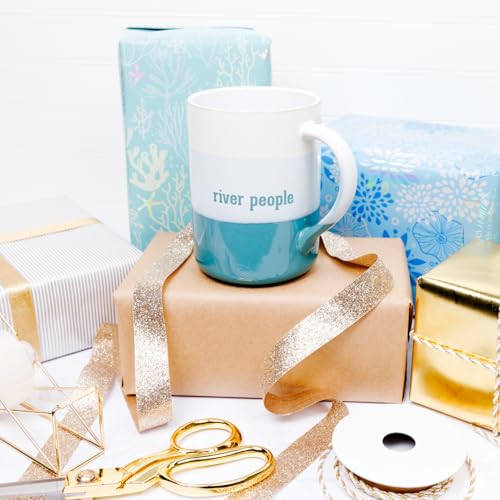 Pavilion Gift Company - River People Ceramic 18-ounce Mug River Gifts for Men, Canoe, Aqua by Pavilion Gift Company - Used condition - Image 5