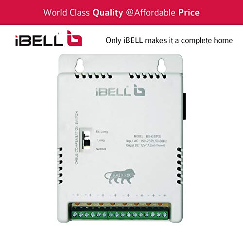 iBELL CP808 8 Channel SMPS for CCTV Output 150-285 V, Power Supply Adapter for up to 8 CCTV Cameras (Pack of 1) - Image 3